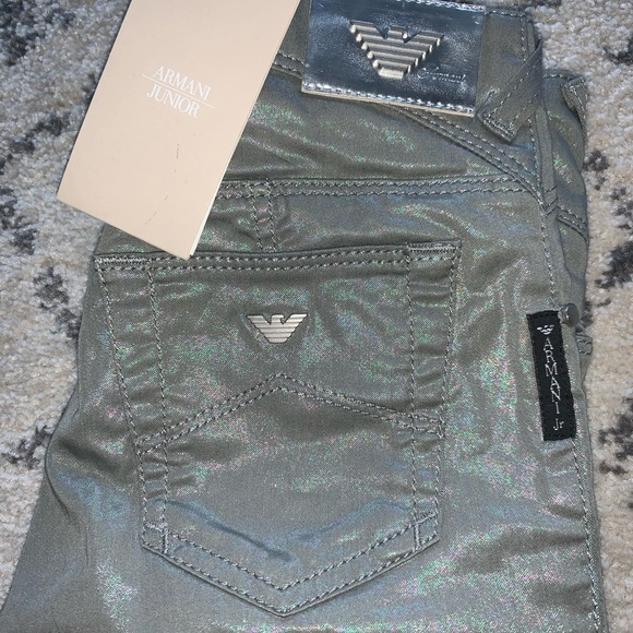Armani Junior Girls Iridescent pants size 10A - Picture 2 of 5